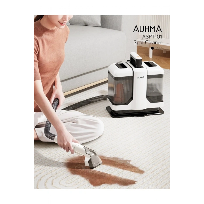 Auhma Koltuk Ve Halı Yıkama Makinesi 2 Başlıklı Leke Çıkarıcı 450 Watt Siyah