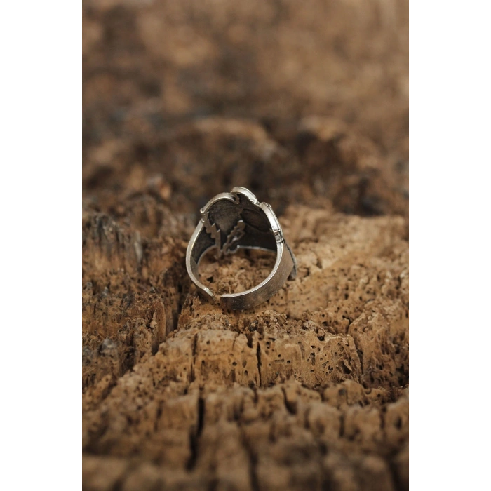 Ayarlanabilir Selçuklu Kartalı Arma Erkek Yüzük