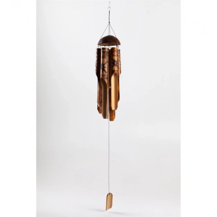 Bambu Coconat Kafalı Rüzgar Çanı 30 Cm