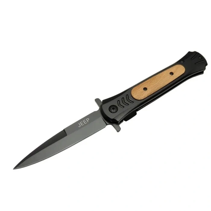 Çakı Black 22 Cm Yarı Otomatik , Kemerlikli