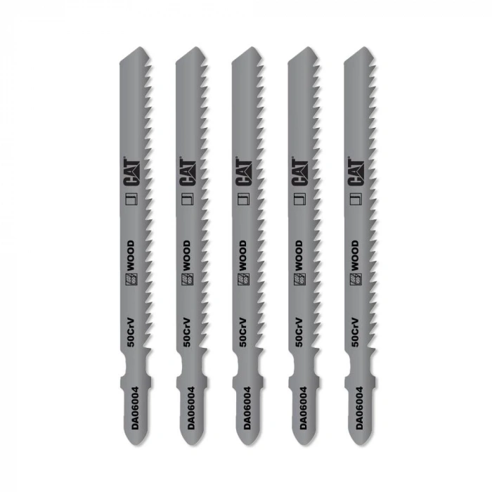 CAT DA06004 5 Parça Profesyonel Ahşap Ters Çapaksız Temiz Kesim Dekupaj Testere Bıçağı, Ucu
