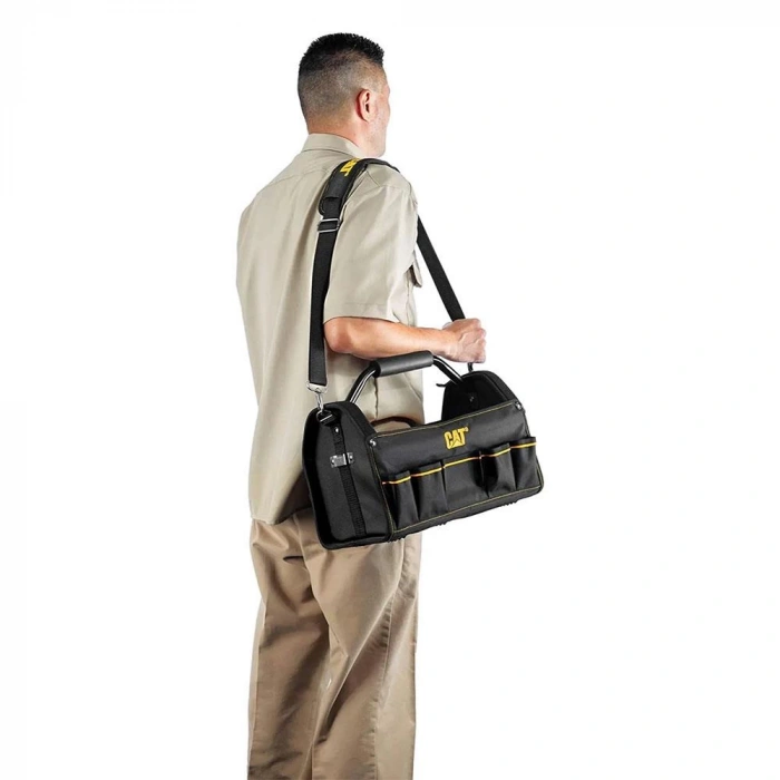 CAT DA980208 17 Açık Ağızlı Ağır Hizmet Bez Alet Takım Çantası