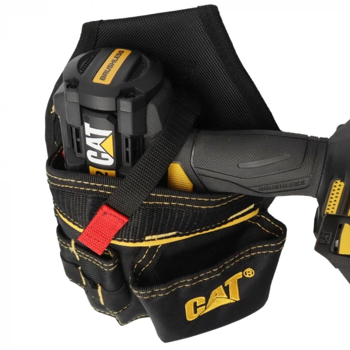CAT DA980565 Şarjlı Matkap İçin Kemer Askılı Ağır Hizmet Bel Alet Çantası