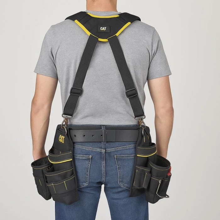CAT DA980573 4 Kollu Askı Kancalı Ağır Hizmet Bel Alet Çantası için Omuz Askılığı
