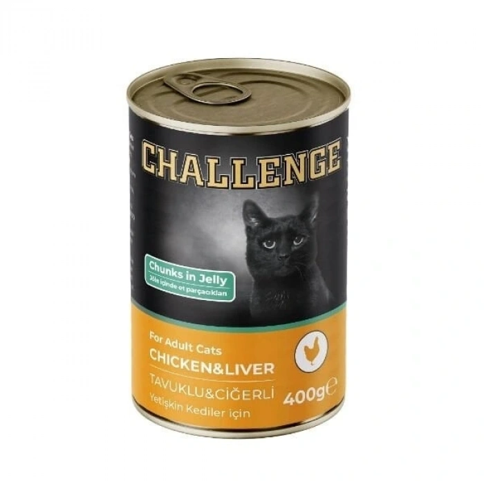 Challenge Tavuklu Ciğerli Yetişkin Konserve Kedi Maması 400 Gr