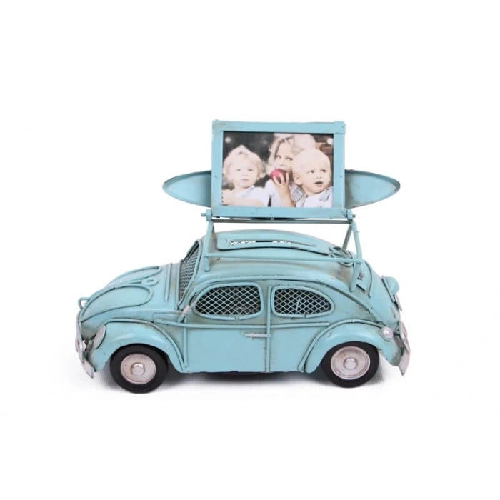 Dekoratif Metal Araba Çerçeveli Ve Kumbaralı