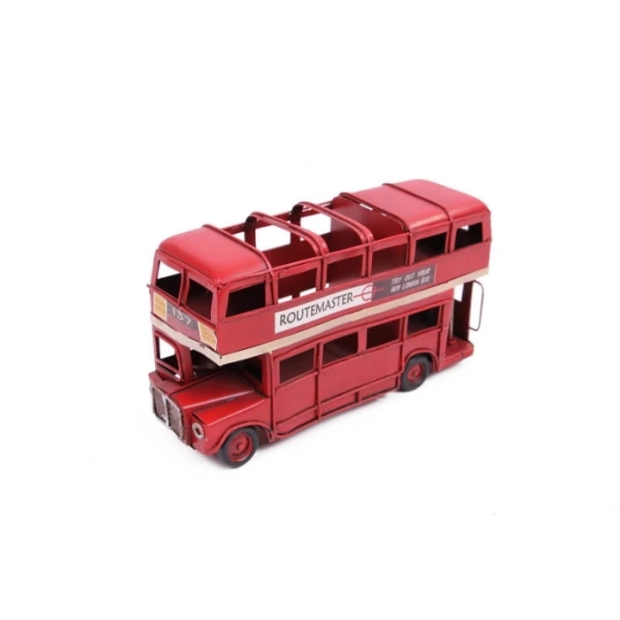 Dekoratif Metal Araba Londra Şehir Otobüsü Kalemlik