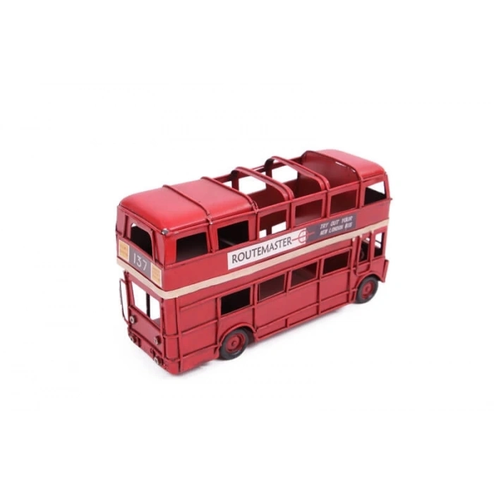 Dekoratif Metal Araba Londra Şehir Otobüsü Kalemlik