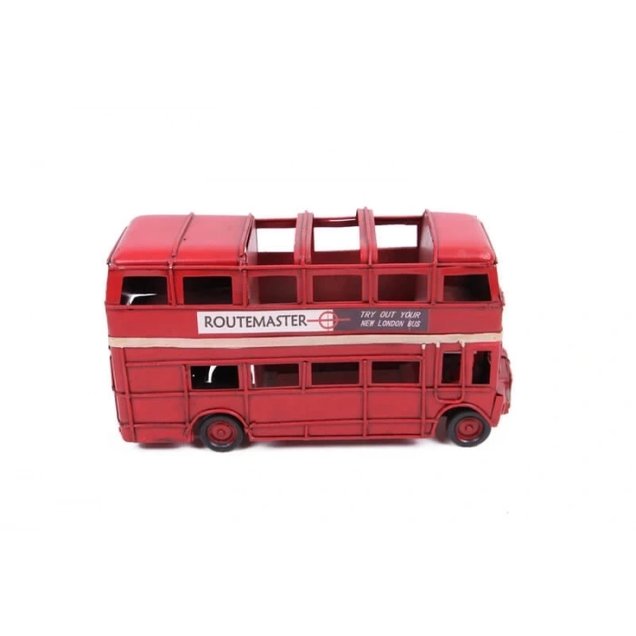 Dekoratif Metal Araba Londra Şehir Otobüsü Kalemlik