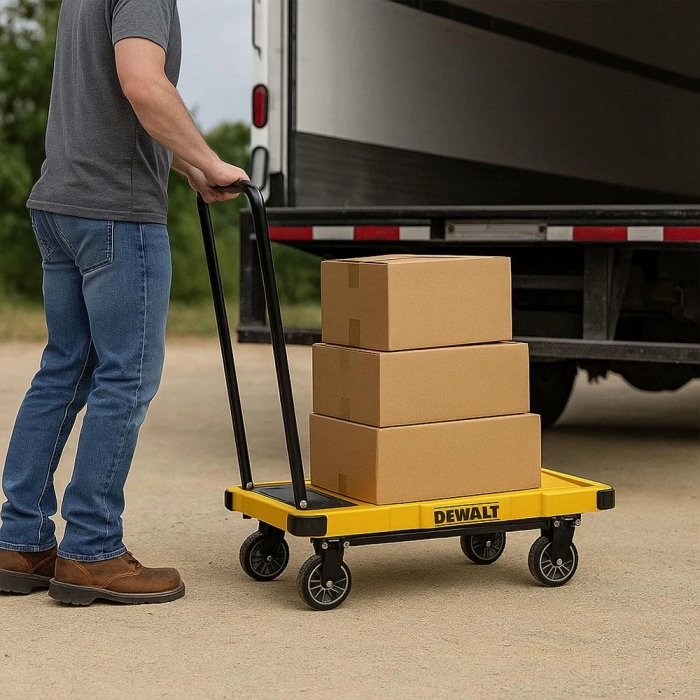 DEWALT DWT710 200Kg Profesyonel Katlanabilir Dört Tekerlekli Yük ve Paket Taşıma Arabası