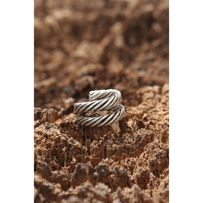 Dolamalı Çift Kat Zincir Yüzük