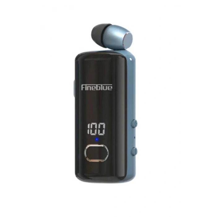 F580 Dijital Göstergeli Makaralı Titreşimli Bluetooth Kulaklık Mavi