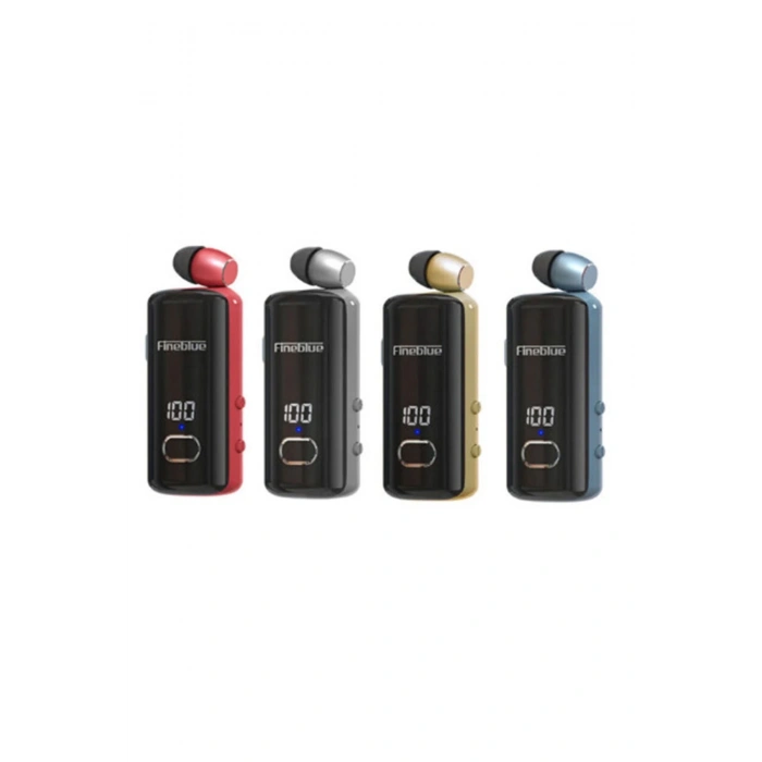 F580 Dijital Göstergeli Makaralı Titreşimli Bluetooth Kulaklık Siyah