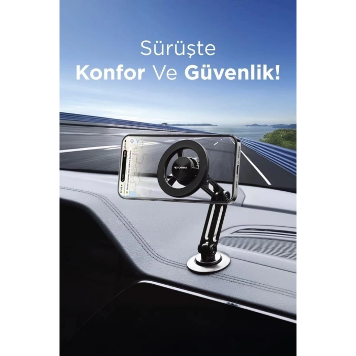 Jx-052 Siyah Çok Amaçlı Manyetik Car Holder Araç İçi Telefon Tutucu