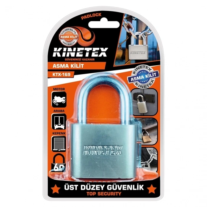 Kinetex 60mm Asma Kilit | Dayanıklı Metal Güvenlik Kilidi