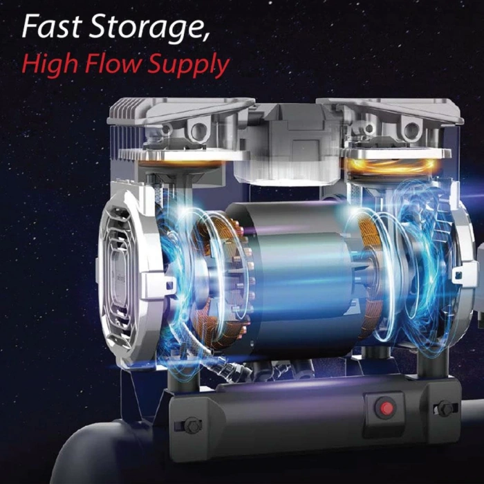 KOBB KBK8S 1.2HP 8Lt 8Bar Yağsız Sessiz Taşınabilir Hava Kompresörü