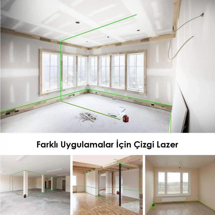 KOBB KBL30G 25 Metre Profesyonel Yatay 360° ve Dikey Otomatik Hizalamalı Yeşil Çapraz Çizgi Lazer Distomat