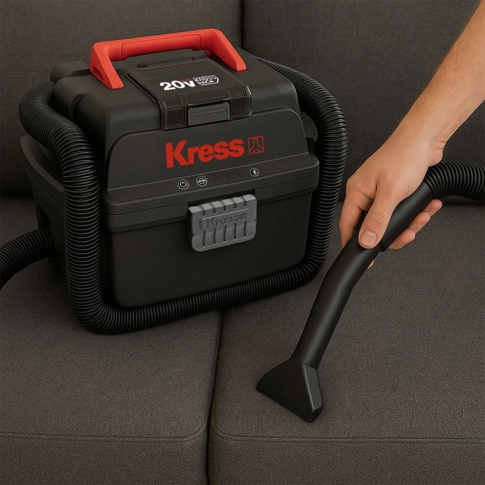 Kress KH035.9 20Volt 250W/17Kpa Flexi Esnek Hortumlu Şarjlı Islak/Kuru Süpürge & Üfleme (Akü Dahil Değildir)