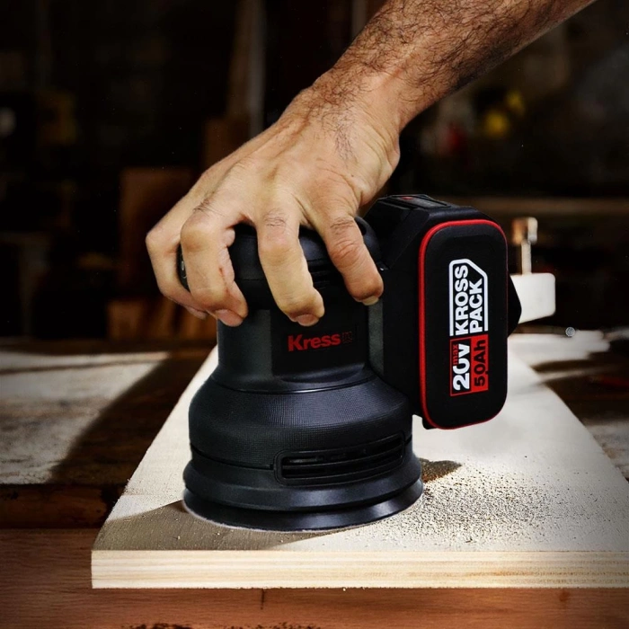 Kress KUD20.9 20Volt 125mm Kömürsüz Profesyonel Devir Ayarlı Eksantrik Zımpara (Akü Dahil Değildir)