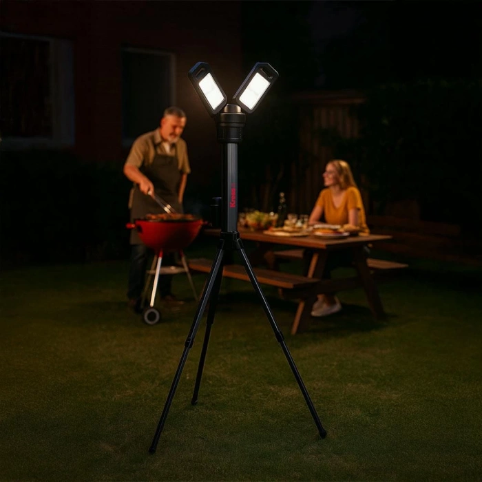 Kress KUF09.9 20Volt 2000/4500 Lümen Profesyonel Kule Tipi Teleskopik Katlanabilir LED Projektör (Akü Dahil Değildir)