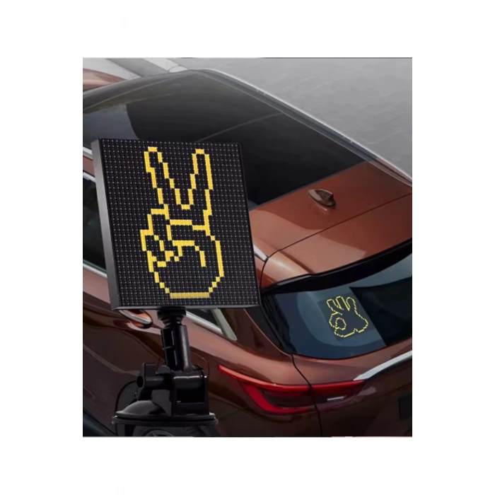 Led Ekran Matrix Panel Cama Yapışan Araba Yazısı 13*13 Cm