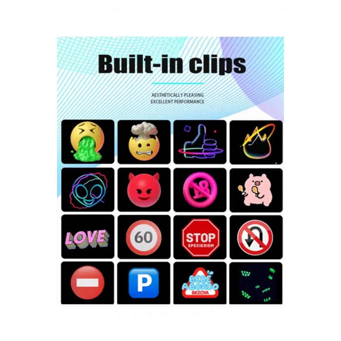 Led Ekran Matrix Panel Cama Yapışan Araba Yazısı 13*13 Cm