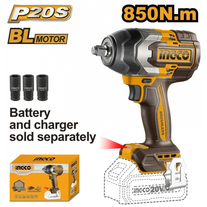 Li-ion Akülü Somun Sıkma 1/2 20V 4.0Ah