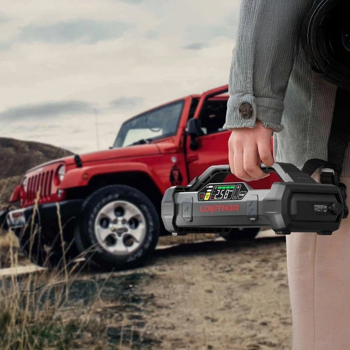 Lokithor APARTX 12V Akıllı Akü Takviye + Pompa + Powerbank + Led Lamba (Akü Dahil Değildir)