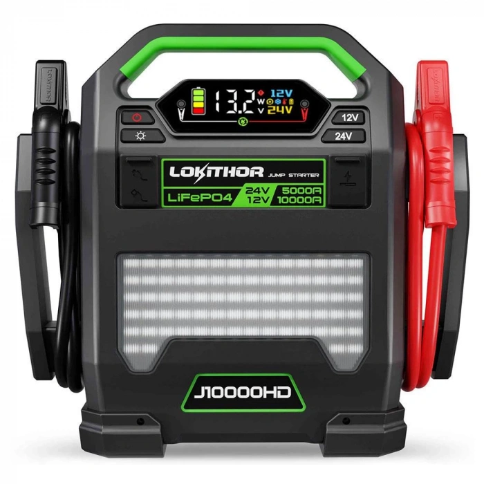 Lokithor J10000HD 12V/24V 10.000Amp LiFePO4 Akıllı Akü Takviye + Powerbank + Led Lamba