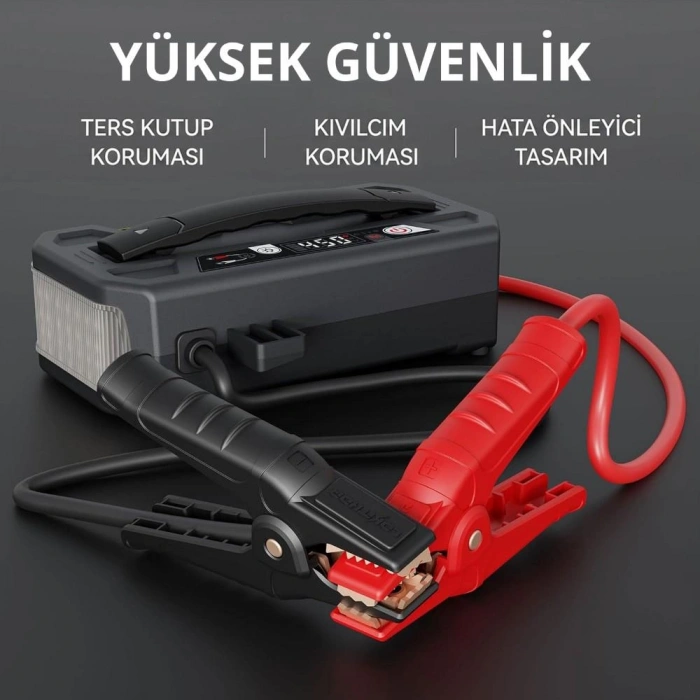 Lokithor J5000PRO 12V 5000Amp LiFePO4 Akıllı Akü Takviye + Powerbank + Led Lamba