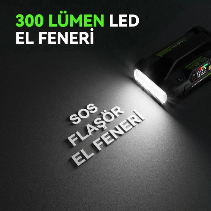 Lokithor JA3000PRO 12V 3000Amp LiFePO4 Akıllı Akü Takviye + Pompa + Powerbank + Led Lamba