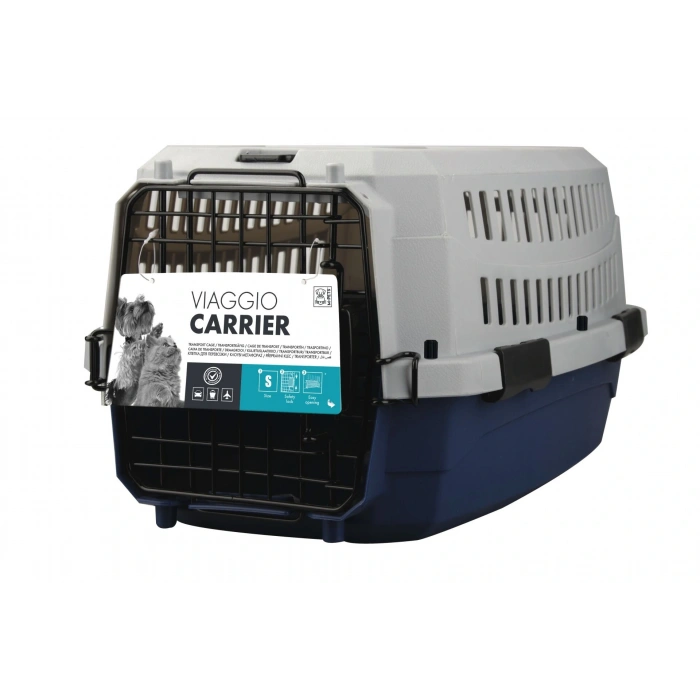M-Pets Viaggio Carrier Iata Kedi ve Küçük Irk Köpek Taşıma Çantası 58.4x38.7x33 Cm Gri/Lacivert Small