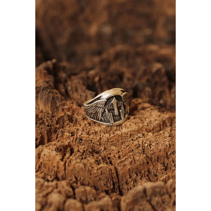 Miğfer Figürlü Ayarlanabilir Erkek Yüzük