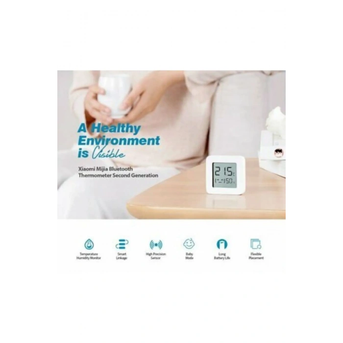 Mijia Akıllı Sıcaklık Ve Nem Ölçer Termometre