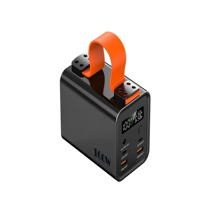 Mini Taşınabilir El Fener Pd100w Destekli 30.000 Mah Powerbank Hızlı Şarj Destekli