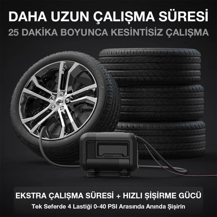 NOCO AIR10 12Volt 60 PSI Ayarlanabilir Dijital Basınç Göstergeli Profesyonel Lastik Şişirme Pompası