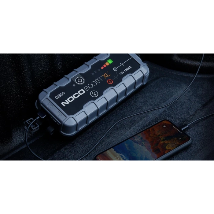 NOCO Genius GB50 12V 1500Amp Ultrasafe Lityum Akü Takviye + Powerbank + Led Lamba