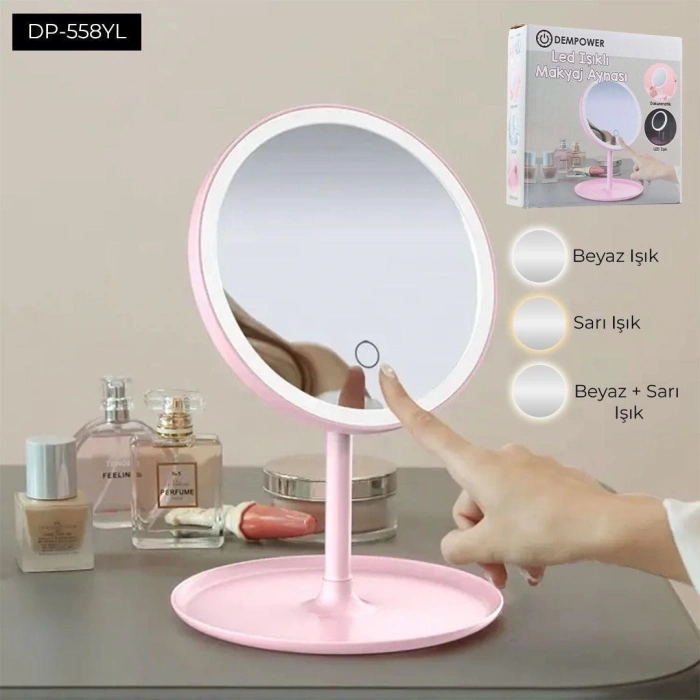 Oval Işıklı Makyaj Aynası