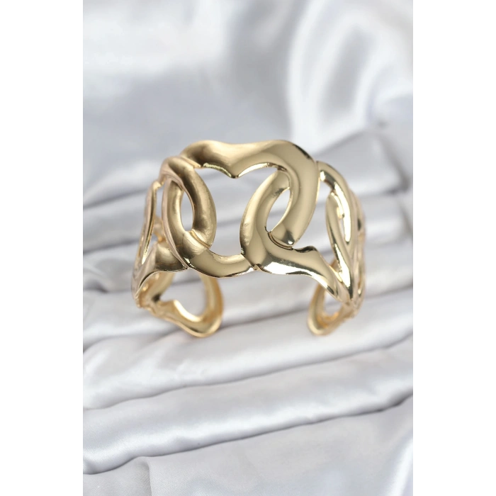 Pirinç Gold Renk Vintage Kadın Bileklik