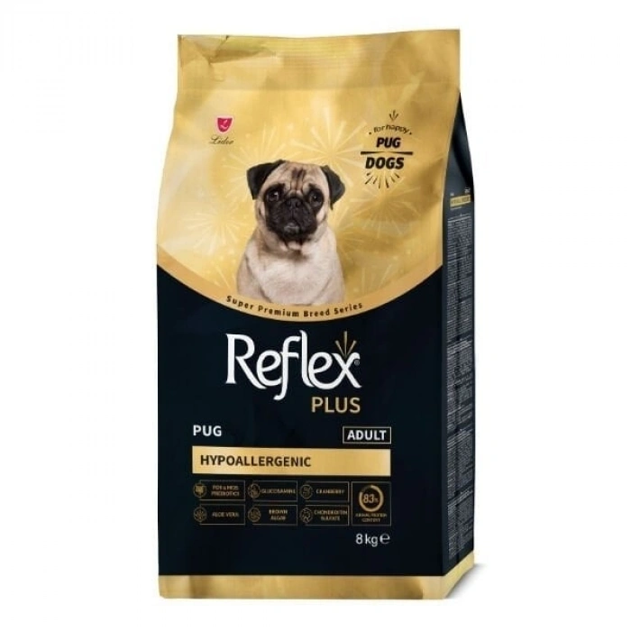 Reflex Plus Pug Hypoallergenic Tavuklu Yetişkin Köpek Maması 8 Kg