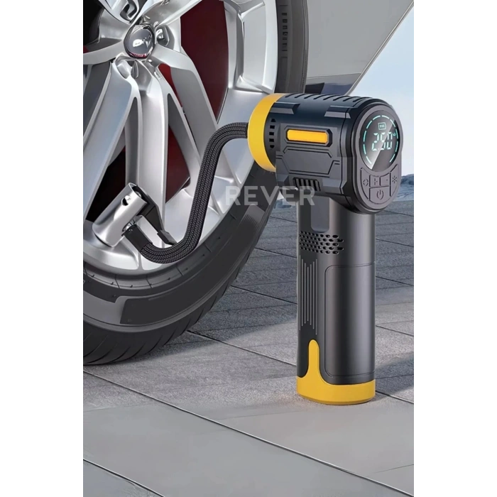 Şarjlı 3600 Mah Oto Araç Hava Kompresörü Motosiklet Bisiklet Araç Lastik Pompası