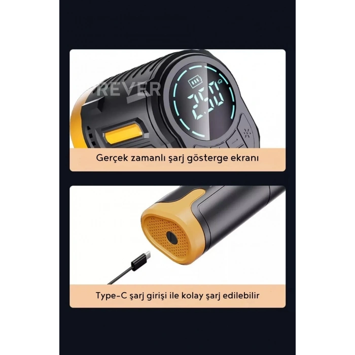 Şarjlı 3600 Mah Oto Araç Hava Kompresörü Motosiklet Bisiklet Araç Lastik Pompası