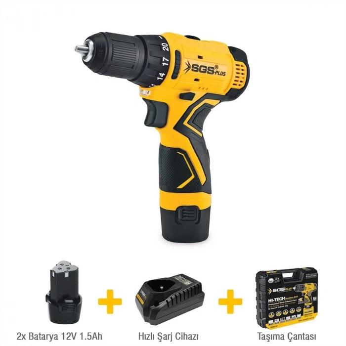 SGS AKÜLÜ VİDALAMA SETİ 12 VOLT (1.5AH)