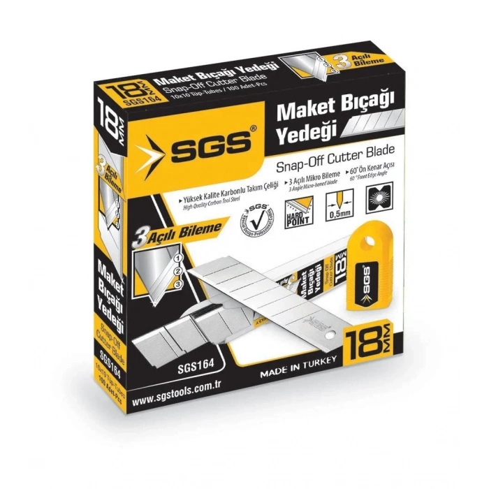 SGS MAKET BIÇAĞI YEDEĞİ (PK/10 ADET) (0,50MM) 10 Peket 100 Adet