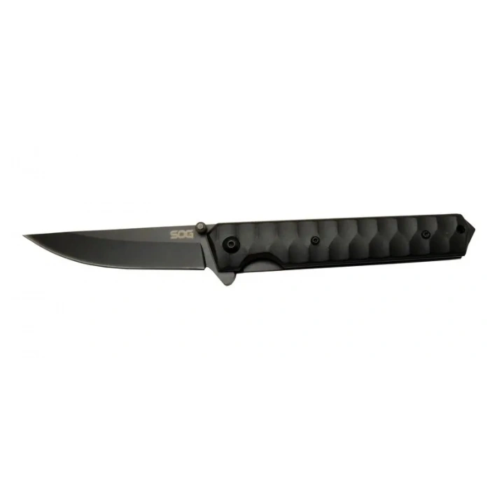 Sog  4010 Bk Siyah Kamp Çakı 21cm - Yarı Otomatik, Metal Sap, Kılıflı, Kemerlikli