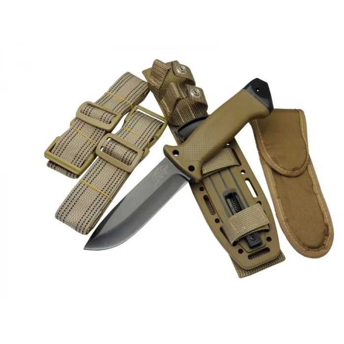 Tiger Tactical Htm 3321 B Kahverengi Outdoor / Survival Bıçak 27cm - Kauçuk Sap, Kılıflı, Kutulu