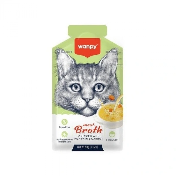 Wanpy Tavuk Etli Bal Kabaklı ve Havuçlu Tahılsız Kedi Çorbası 50 Gr 50 Gr
