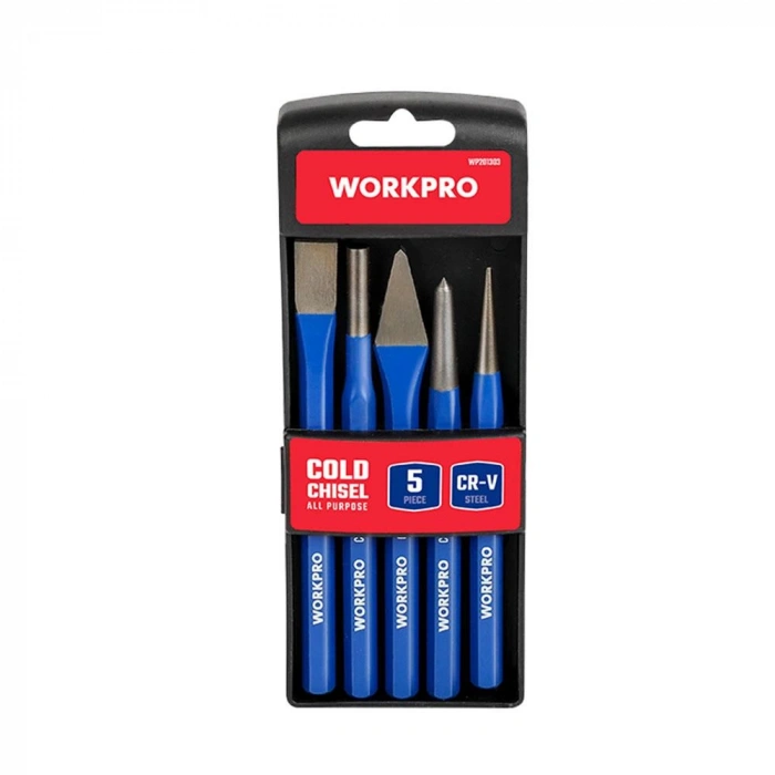 WORKPRO WP201303 5 Parça CR-V Profesyonel Noktalama ve Keski Seti