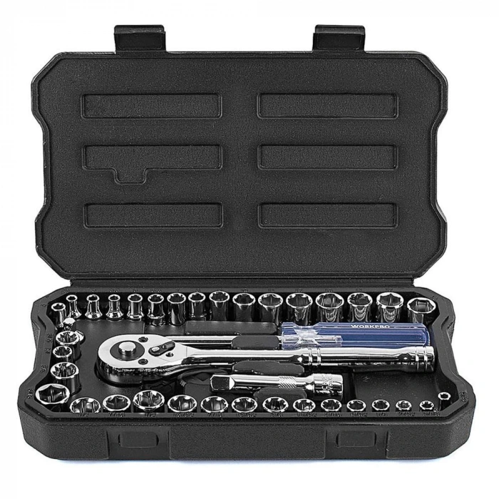 WORKPRO WP202536 39 Parça 3/8’’ 1/4’’ CR-V Metrik/İnç Profesyonel Lokma Takımı