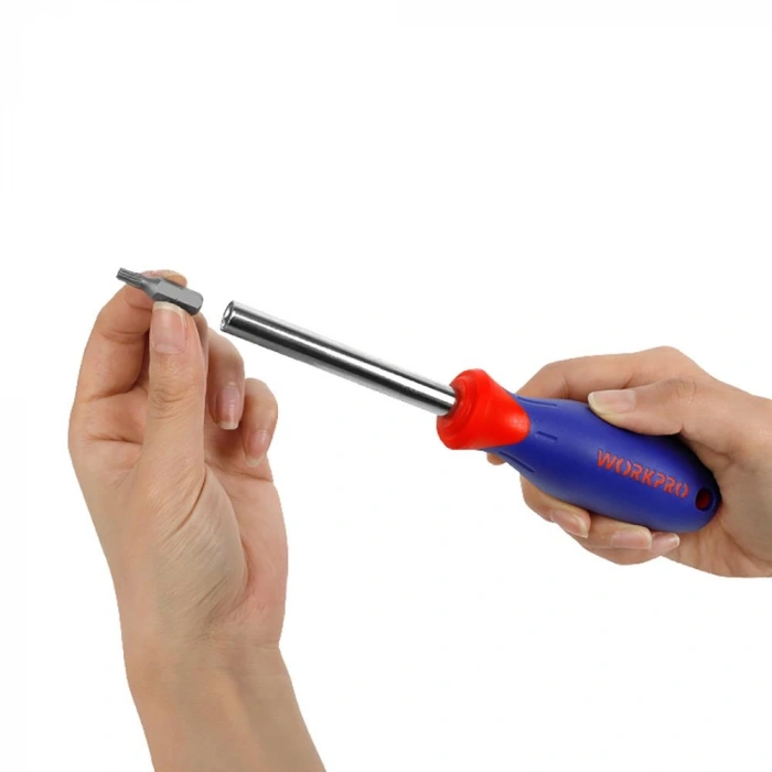 WORKPRO WP202566 1/4’ 3/8’’ Metrik/İnç 63 Parça Cr-V Profesyonel Lokma Takımı